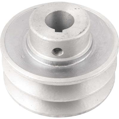 Polia de Alumínio 2 Canais Perfil a 80mm Furo 19,1mm Vonder
