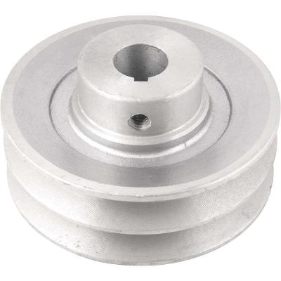 Polia de Alumínio 2 Canais Perfil a 100MM Furo 19,1MM Vonder