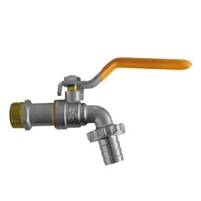Torneira de Jardim Esfera 1-2'' de Parede Zamac com Bico Adaptador Prata Dtools