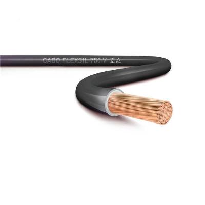 Cabo Elétrico Flexível 6MM2 750V PVC Tipo BWF Preto 100M Sil