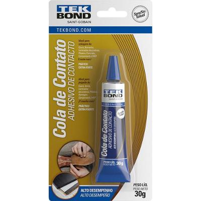 Cola de Contato Tekbond 30G Neoprene Secagem Rápida Couro Madeira Amarelo