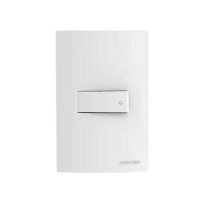 Conjunto Pulsante Branco Campainha 10A 250V 4x2 Linha Brava Soprano