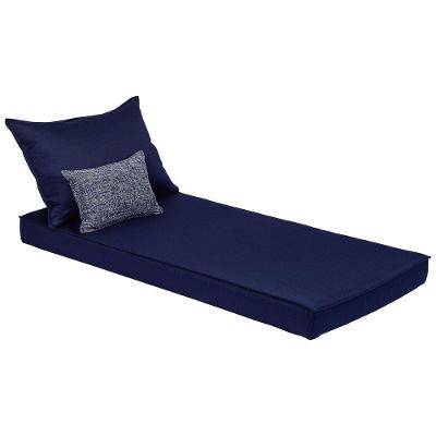 Conjunto Estofado Chaise Mood Tecido Quaker Decor Poliéster Marine Tramontina