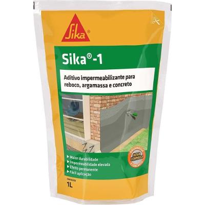 Impermeabilizante Sika 1 1L para Argamassa e Concreto Mineral Sika Brasil