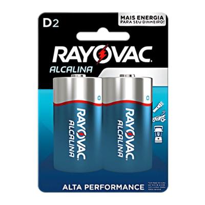 Pilha Alcalina Rayovac Tamanho D 1,5V 2 Unidades