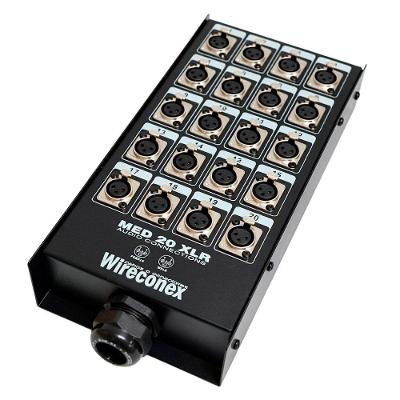 Painel Multicabo 20 Vias XLR Medusa Estrutura Metálica Wireconex