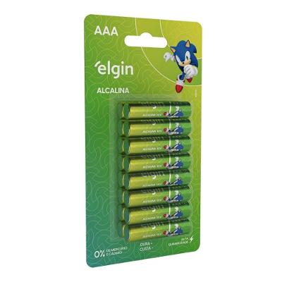Pilha Alcalina Elgin AAA 1,5V com 16 Unidades