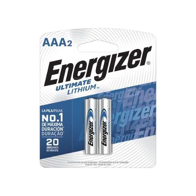 Pilha de Lítio Energizer AAA2 1,5V Longa Duração 2 Unidades