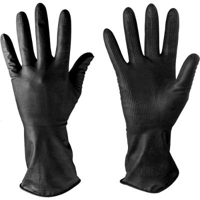 Luva de Proteção V-LPF Látex Natural Antiderrapante 32cm Preta Imbat