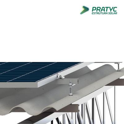 Estrutura Fixação Painéis Solares Telha Fibrometálica 4 Placas Pratyc