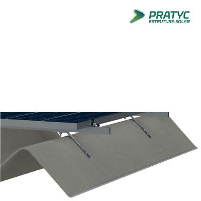 Estrutura Fixação Painéis Solares Telha Calhetão 4 Placas Alumínio Pratyc