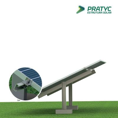 Estrutura de Solo para 4 Painéis Solares em Aço e Alumínio Pratyc