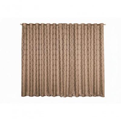 Cortina Jacquard 4,00x2,70M Semi-Blackout Varão Poliéster Avelã Ludatex