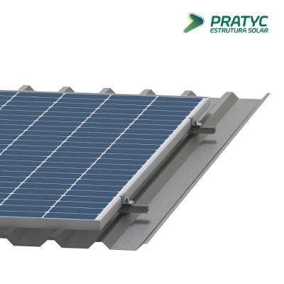 Kit Perfil Mini Trilho 55CM Painéis Solares Alumínio Inox 304 Pratyc