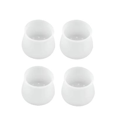 Kit 4 Protetores de Pé de Móvel Silicone Transparente Redondo GXM