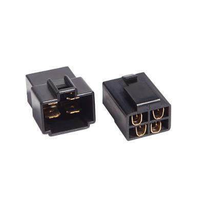 Kit Conector C-035 4 Vias com Trava Preto Evus