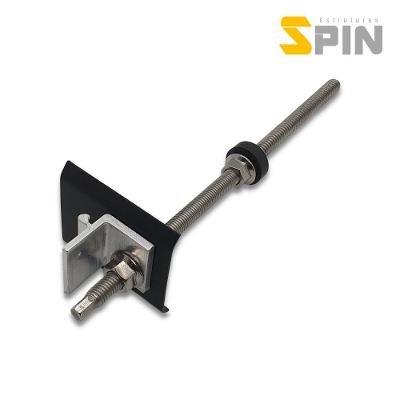 Kit de Fixação Solar Telhado Ondulado Viga de Aço 4 Painéis Spin