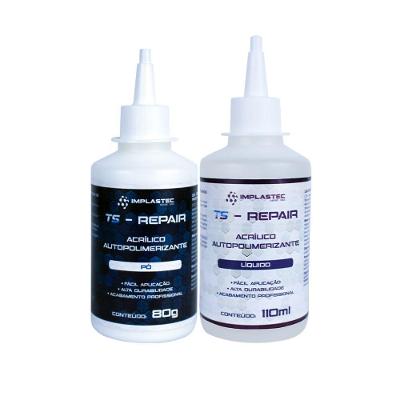 Kit TS Repair Resina Acrílica Pó 80g e Líquido 110ML Implastec