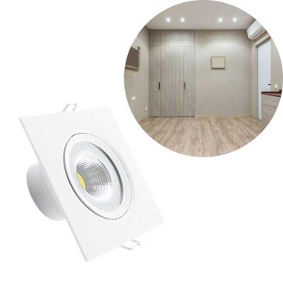 Luminária Spot LED Quadrada 3W Luz Fria Bivolt Branco GXM