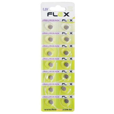 Bateria Botão 2 Flex LR66 Cartela com 14 Unidades