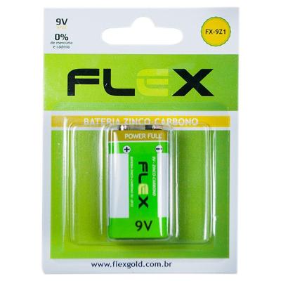 Bateria 9V Zinco 2 Flex Unidade para Dispositivos Eletrônicos