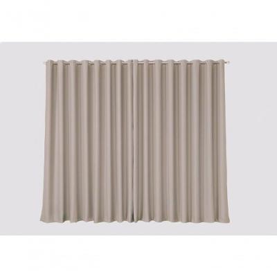 Cortina Blackout 6,00x2,70M Varão Simples Poliéster Liso Bege Ludatex