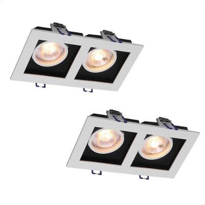 Kit 2 Spot LED Embutir Frame 10W 3000K Amarelo Quente Bivolt Taschibra