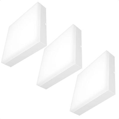 Kit 3 Painel LED Quadrado Sobrepor 15W 3000K Bivolt Branco Blumenox