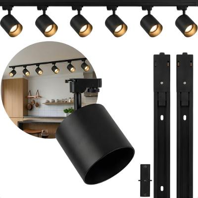 Kit Trilho Eletrificado 2M 6 Spot Track AR111 GU10 Bivolt Preto Taschibra
