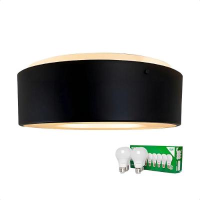 Pendente Sushi Redondo 4 Lâmpadas 4000K 36W Bivolt Preto Taschibra