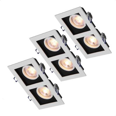 Kit 3 Spot Embutir Quadrado LED Frame 10W 3000K Bivolt Branco Taschibra