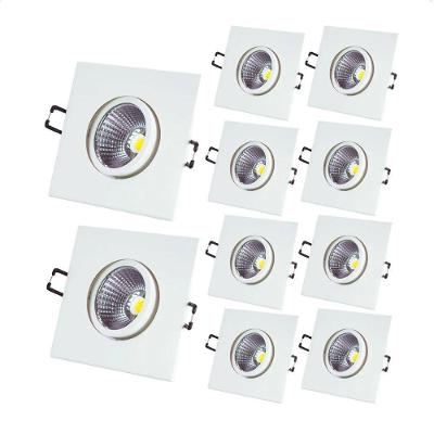 Kit 10 Spot LED Embutir Quadrado TSQL405 5W 6500K Bivolt Taschibra