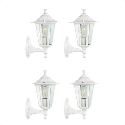 Kit 4 Arandelas Colonial Vintage TLF26 E27 60W Branco Bivolt Taschibra