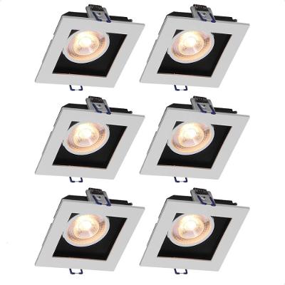Kit 6 Spot Embutir Quadrado LED Frame 5W 3000K Bivolt Branco Taschibra