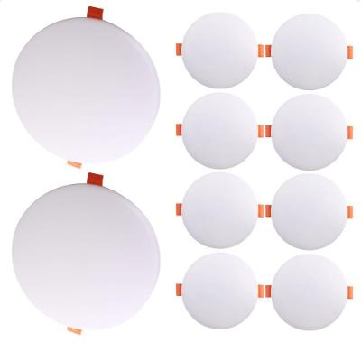 Kit 10 Painéis LED Frameless Redondo 12W 4000K Embutir e Sobrepor Bivolt Taschibra
