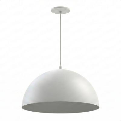 Pendente Design Industrial Wok E27 Bivolt Meia Lua Branco Taschibra