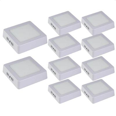 Kit 10 Painel de LED 6W Sobrepor 3000K Amarelo Quente Bivolt Taschibra