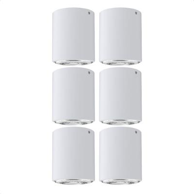 Kit 6 Spots Redondo Cannon Par30 20W Bivolt Alumínio Branco Taschibra