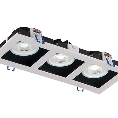 Kit 3 Spot Embutir LED Quadrado Triplo 15W 6500K Bivolt Branco Taschibra