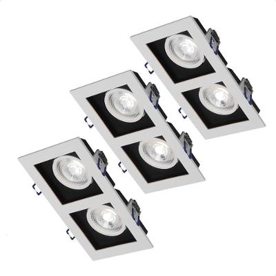 Kit 3 Spot LED Frame 10W Embutir 6500K Branco Frio Bivolt Taschibra