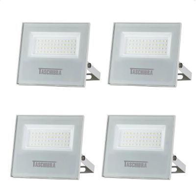 Kit 4 Refletores LED TR Slim 50W 6500K IP65 Bivolt Taschibra
