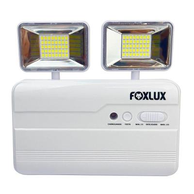 Luminária de Emergência 2 Faróis LED 8W 6500K Bivolt Foxlux
