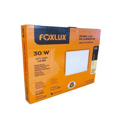Painel LED Quadrado Sobrepor 30W 4000K Luz Branca Bivolt Foxlux