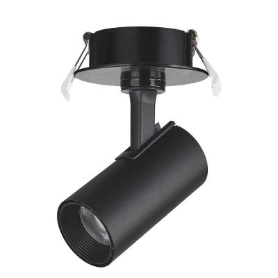 Spot LED Direcionável Embutir Bivolt 7W 6500K 38 graus  Preto Foxlux