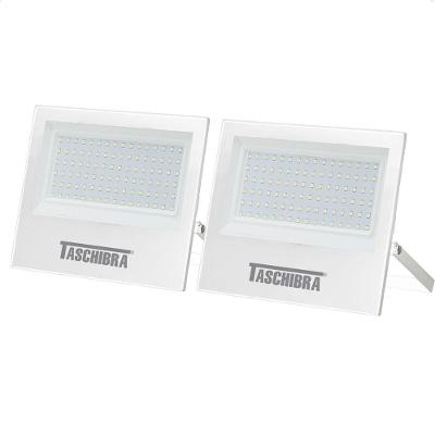 Kit 2 Refletores Holofote LED TR Slim 100W IP65 Bivolt Taschibra