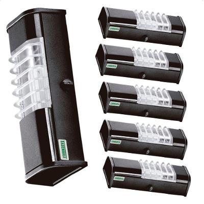 Kit 6 Luminárias Sobrepor Compacta TA6 E27 Bivolt Preto Taschibra