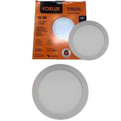 Kit 2 Painéis LED Embutir 18W 4000K Bivolt Branco Foxlux
