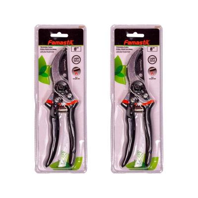 Kit 2 Tesouras de Poda 8 Polegadas Aço Carbono Famastil