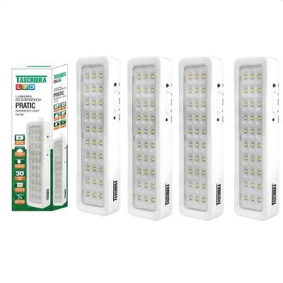 Kit 5 Luminárias de Emergência Pratic TLE 06 LED Bivolt Branco Taschibra