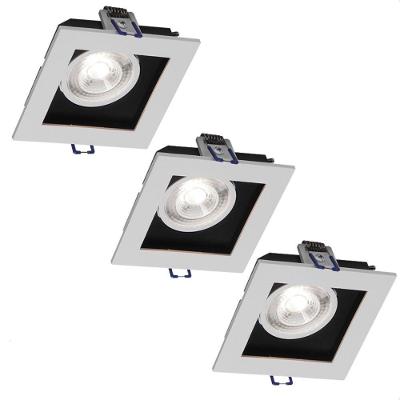 Kit 3 Spot LED Frame 5W Embutir 6500K Branco Frio Bivolt Taschibra